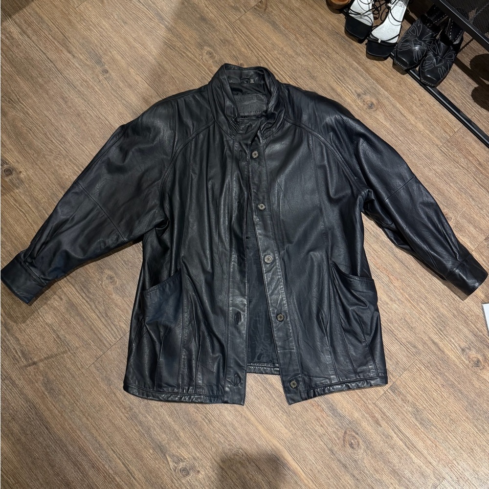 Men or women’s Black Leather Jacket